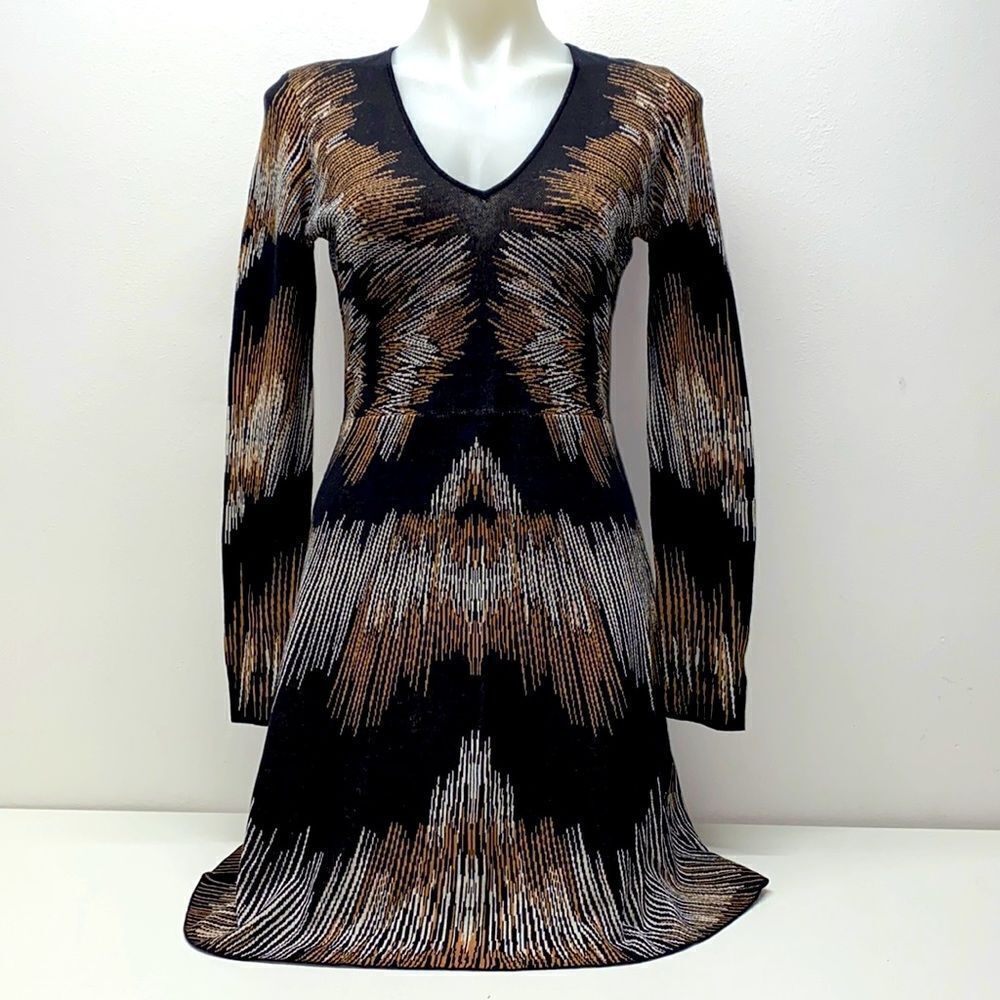 🔥BCBGMAXAZRIA CAMELCOMBO  DRESS sz Small NEW